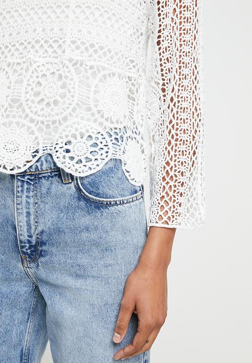 Stella Morgan - Crochet top - white