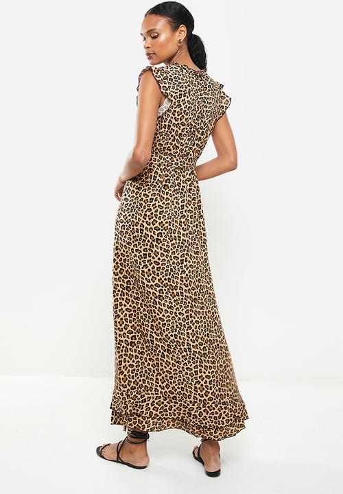 Stella Morgan - Animal printed sleeveless maxi dress - brown & black