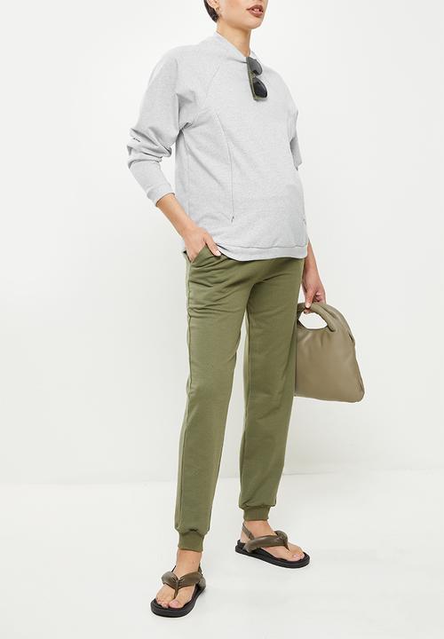 Superbalist - Maternity nursing funnel neck crew - grey