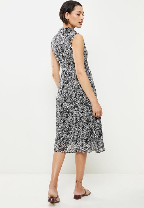 Stella Morgan - Ditsy printed midi dress - black