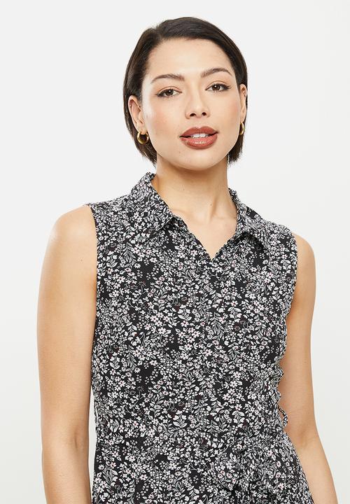 Stella Morgan - Ditsy printed midi dress - black
