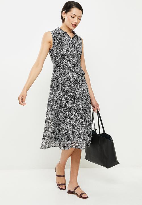 Stella Morgan - Ditsy printed midi dress - black