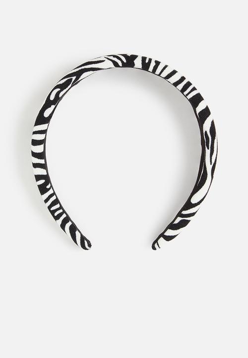 Superbalist - Zebra print aliceband - black & white