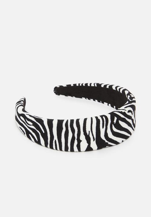 Superbalist - Zebra print aliceband - black & white