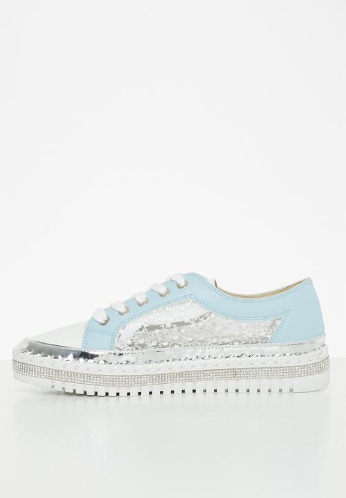 Footwork - Tucana mesh panel sneaker - white & blue