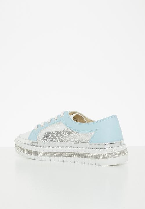 Footwork - Tucana mesh panel sneaker - white & blue