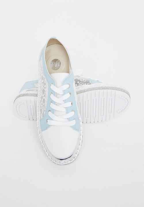 Footwork - Tucana mesh panel sneaker - white & blue