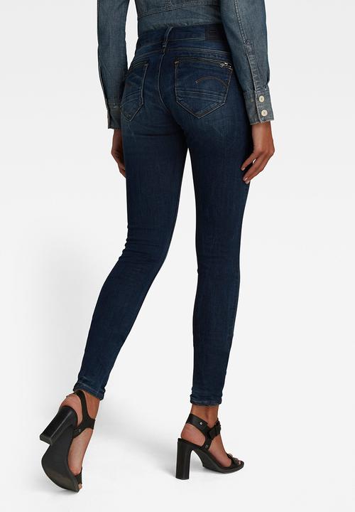 G-STAR - Midge zip skinny - dark aged
