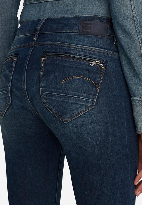 G-STAR - Midge zip skinny - dark aged