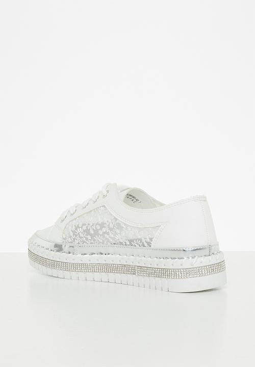 Footwork - Tucana mesh panel sneaker - white