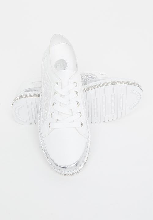 Footwork - Tucana mesh panel sneaker - white