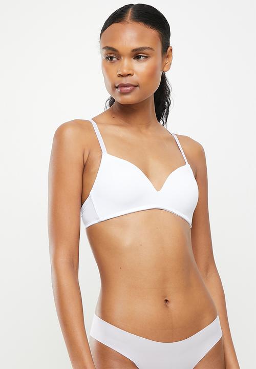 KANGOL - 2-Pack mf & galloon lace non-wire comfort bra - black & white