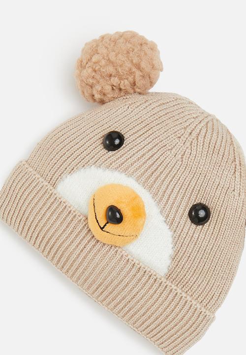 Pop Candy - Baby bear beanie - beige