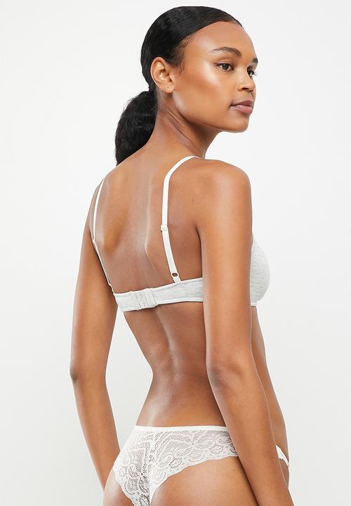 Koton - Lace soft bra - grey melange