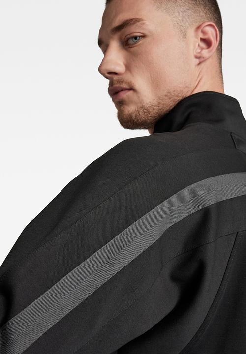 G-STAR - Astro wrap half zip sweater - dark black