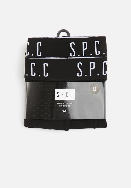 S.P.C.C - Emperador regular fit 2-pack boxer brief underwear  - black