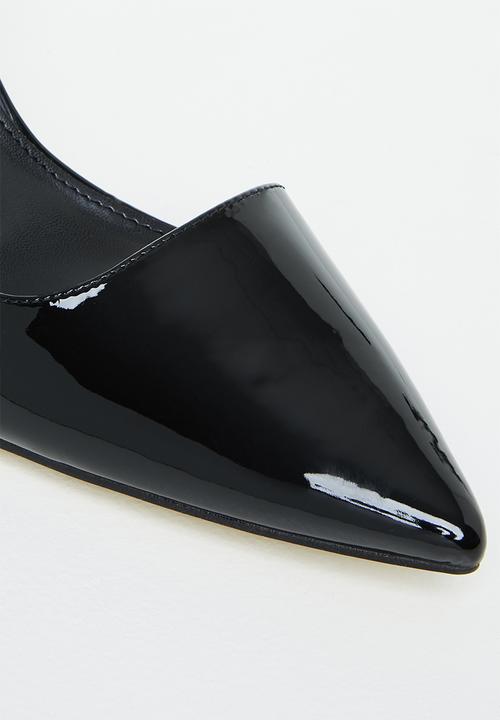 Plum - Lesedi barely there slingback heel - black