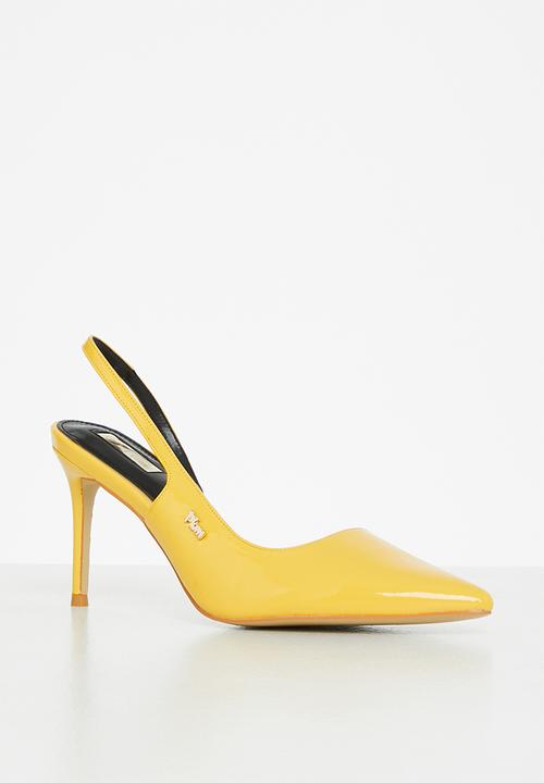 Plum - Lesedi barely there slingback heel - yellow