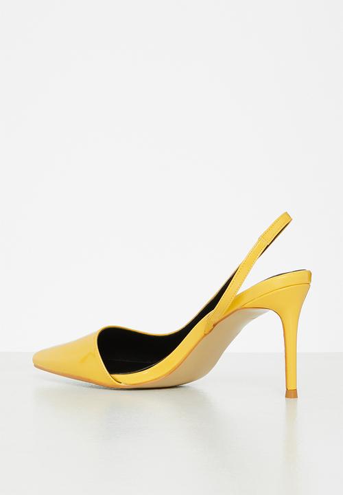 Plum - Lesedi barely there slingback heel - yellow