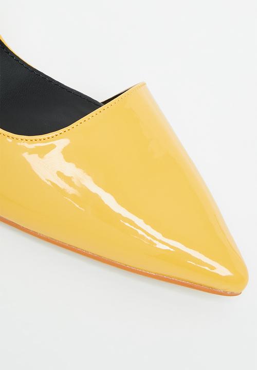 Plum - Lesedi barely there slingback heel - yellow