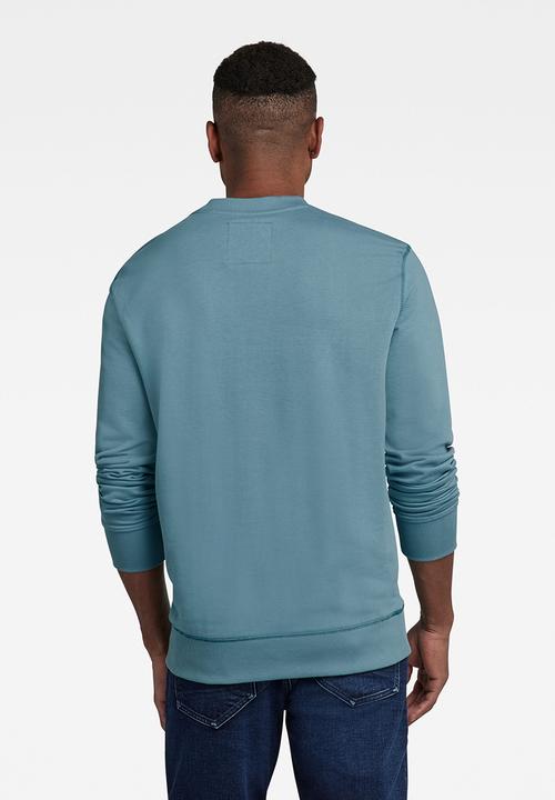 G-STAR - Originals logo gr r sw long sleeve - light bright nickel