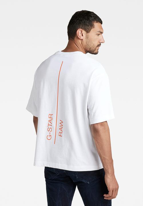 G-STAR - Text graphic loose r T-shirt - white