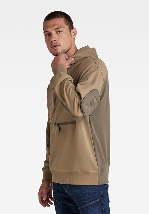 G-STAR - Half zip loose hdd sw - dark toggee/turf color block