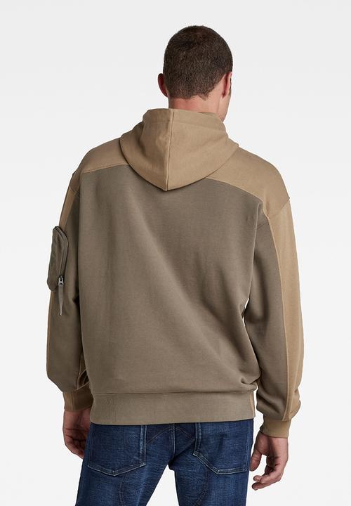 G-STAR - Half zip loose hdd sw - dark toggee/turf color block
