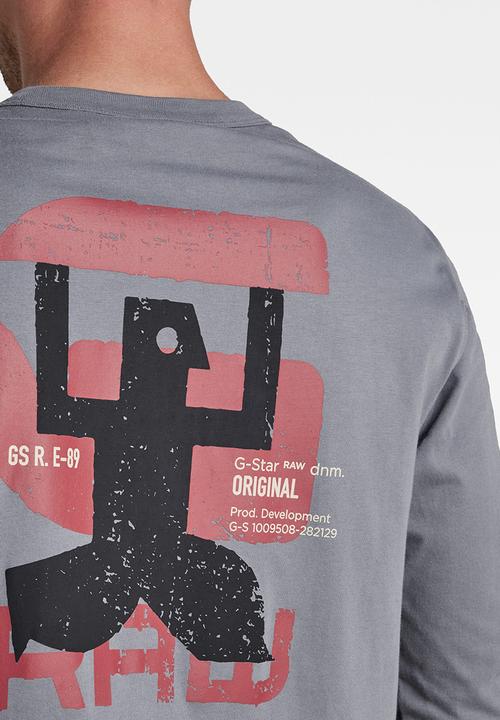 G-STAR - Back graphic T-shirt - granite