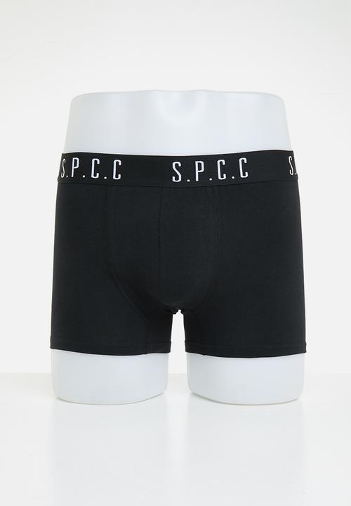S.P.C.C - Emperador regular fit 2-pack boxer brief underwear  - black