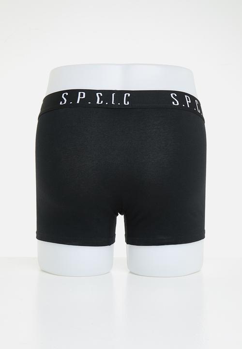 S.P.C.C - Emperador regular fit 2-pack boxer brief underwear  - black