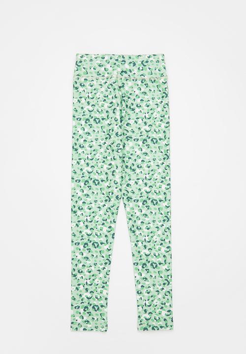 MANGO - Leggings leo - green