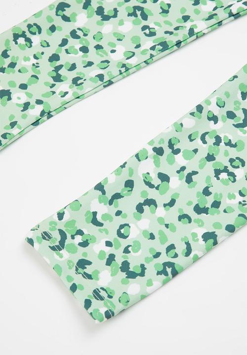 MANGO - Leggings leo - green