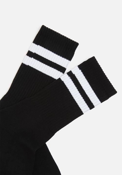 Cotton On - Essential active sock - sports stripe/black