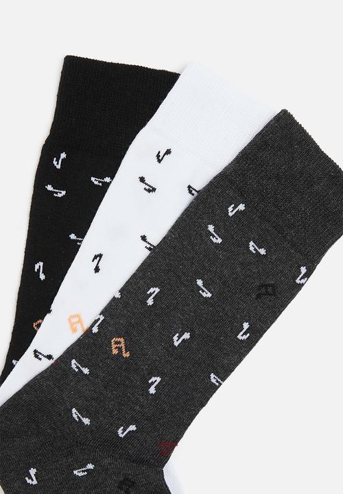 Trendyol - Music notes printed 3 pack socks - multi
