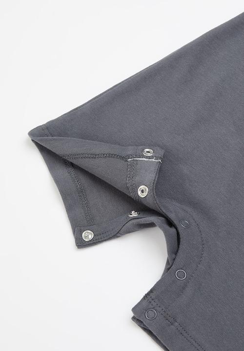 Cotton On - The short sleeve romper license - charcoal
