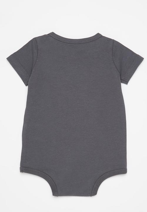 Cotton On - The short sleeve bubbysuit lcn - charcoal