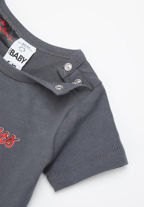 Cotton On - The short sleeve bubbysuit lcn - charcoal