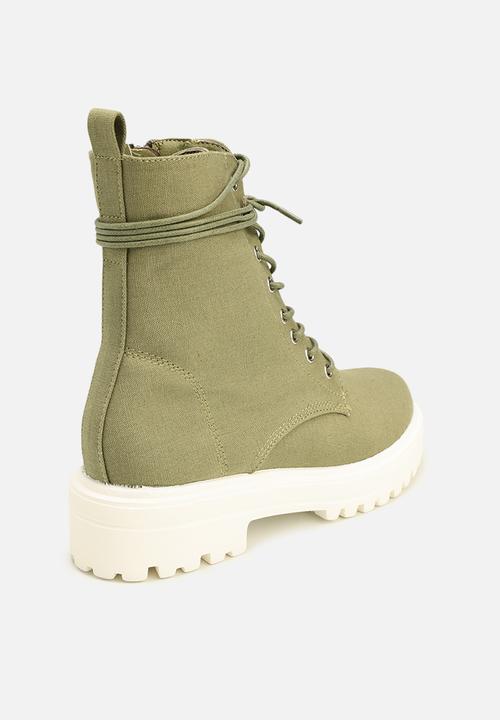 Madison® - Sade lace up ankle boots - olive