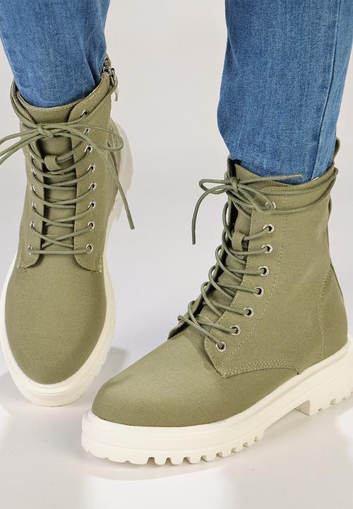 Madison® - Sade lace up ankle boots - olive