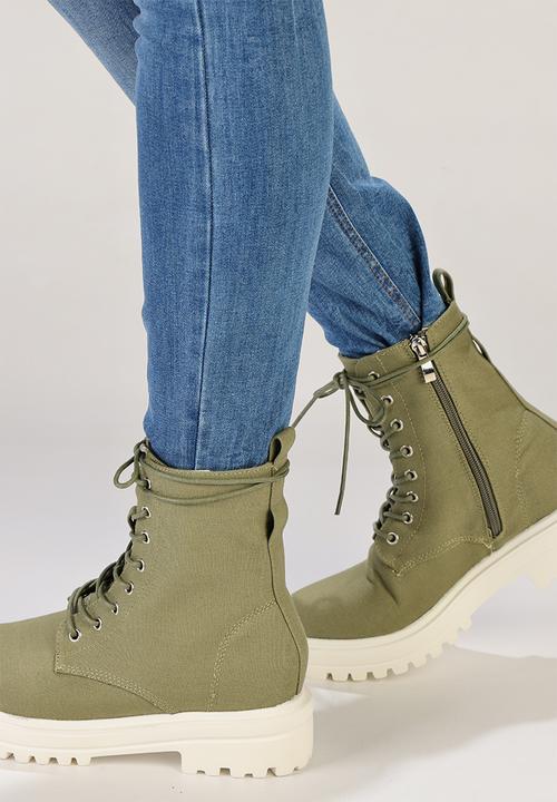 Madison® - Sade lace up ankle boots - olive