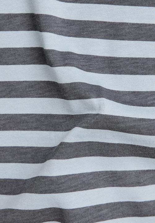 G-STAR - Placed stripe gr r t - ash blue/fantem blue stripe