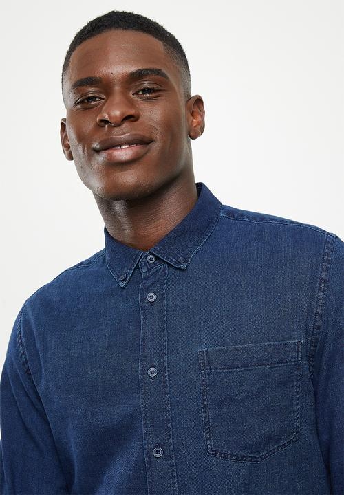 MANGO - Shirt gocek - blue 