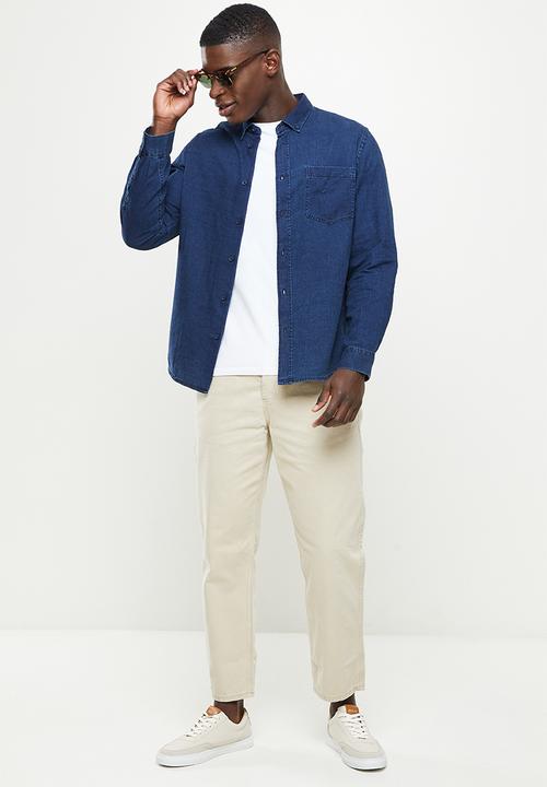 MANGO - Shirt gocek - blue 