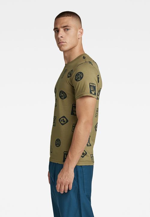 G-STAR - Shield ao slim r T-shirt - tree house shields ao
