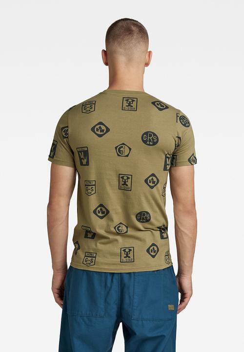 G-STAR - Shield ao slim r T-shirt - tree house shields ao
