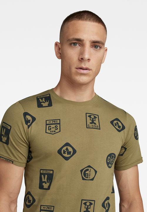 G-STAR - Shield ao slim r T-shirt - tree house shields ao