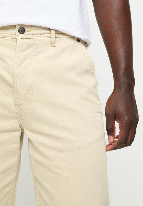 MANGO - Arena loose carpenter jeans- light beige
