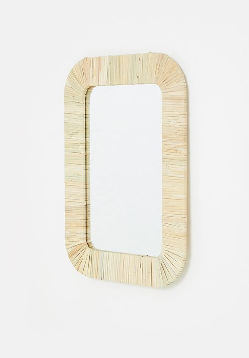 Sixth Floor - Woven rattan mirror - natural