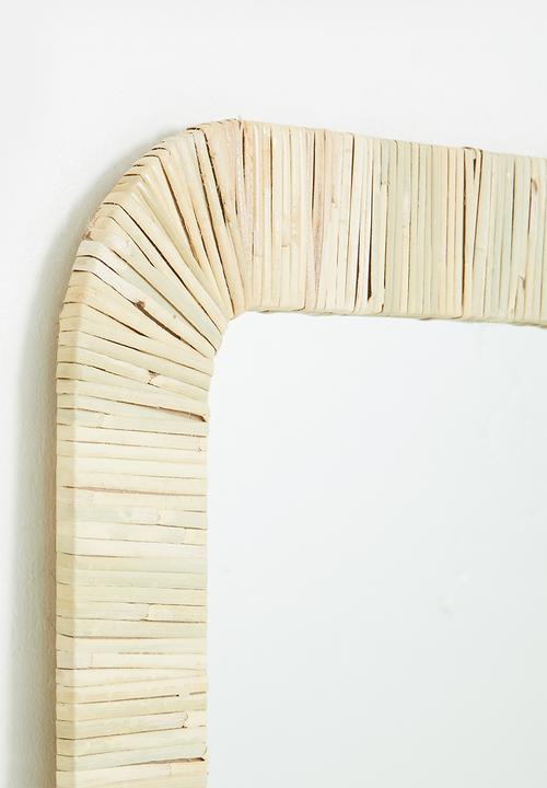 Sixth Floor - Woven rattan mirror - natural